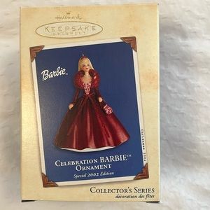 Hallmark Celebration Barbie Ornament 2002